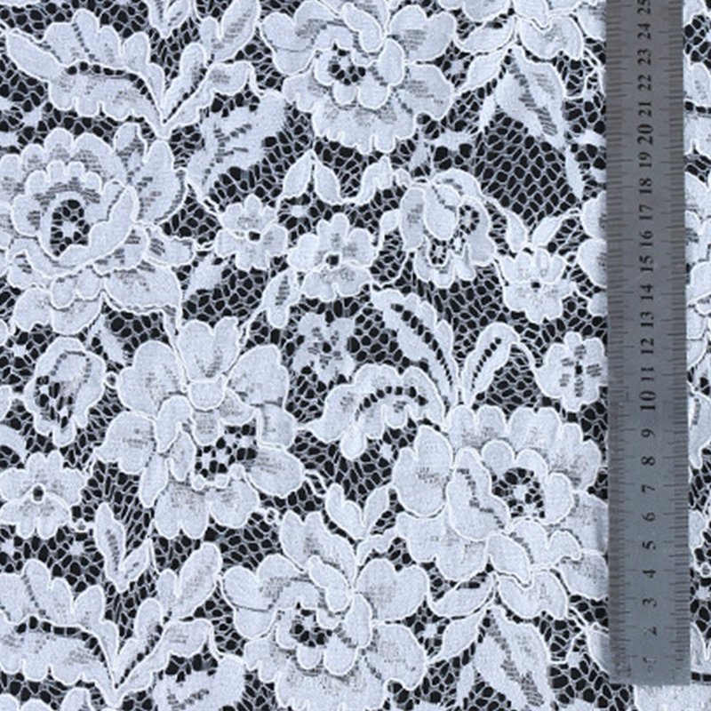 Cutwork Bridal Evening Nylon Lace Fabric for Women's Wear Wholesale Su 6